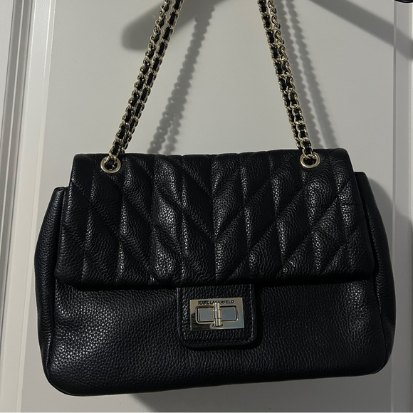 Karl Lagerfeld black shoulder bag - Picture 2 of 3
